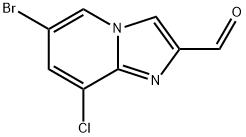 6-Bromo-8-chloro-imidazo[1,2-a]pyridine-2-carbaldehyde Struktur