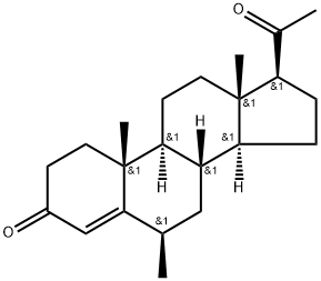 6β-Methylpregn-4-ene-3,20-dione Struktur