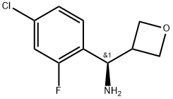 (S)-(4-chloro-2-fluorophenyl)(oxetan-3-yl)methanamine Struktur