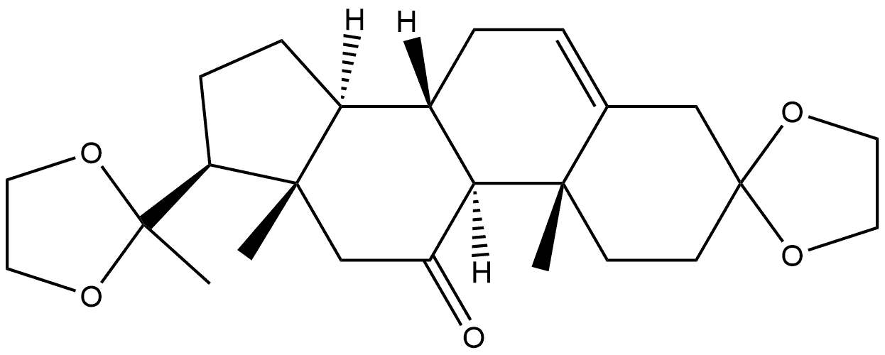 Pregn-5-ene-3,11,20-trione, cyclic 3,20-bis(1,2-ethanediyl acetal) Struktur