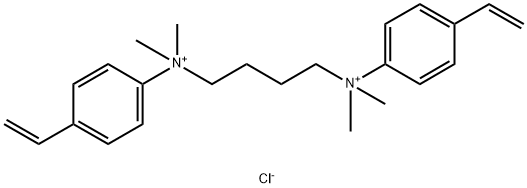 N1,N4-bis(4-ethenylphenyl)-N1,N1,N4,N4-tetramethyl-1,4-butanediaminium chloride (1:2) Struktur