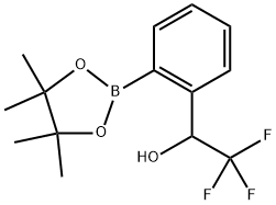 Benzenemethanol, 2-?(4,?4,?5,?5-?tetramethyl-?1,?3,?2-?dioxaborolan-?2-?yl)?-?α-?(trifluoromethyl)?- Struktur