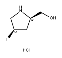 2-Pyrrolidinemethanol, 4-fluoro-, hydrochloride (1:1), (2R,4R)- Struktur