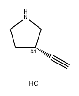 Pyrrolidine, 3-ethynyl-, hydrochloride (1:1), (3S)- Struktur