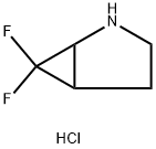 2-Azabicyclo[3.1.0]hexane, 6,6-difluoro-, hydrochloride (1:1) Struktur