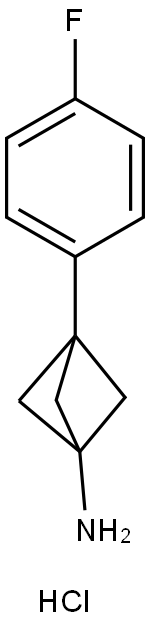 3-(4-Fluorophenyl)bicyclo[1.1.1]pentan-1-amine hydrochloride Struktur