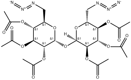 6,6'-Diazido-6,6'-dideoxy-α,α-D-trehalose hexaacetate Struktur