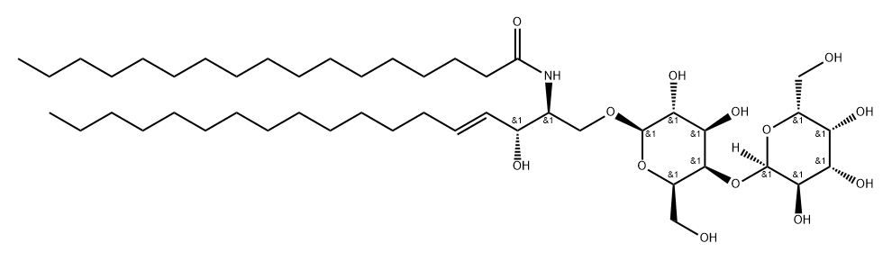 Heptadecanamide, N-[(1S,2R,3E)-1-[[(4-O-α-D-galactopyranosyl-β-D-galactopyranosyl)oxy]methyl]-2-hydroxy-3-heptadecen-1-yl]- Struktur