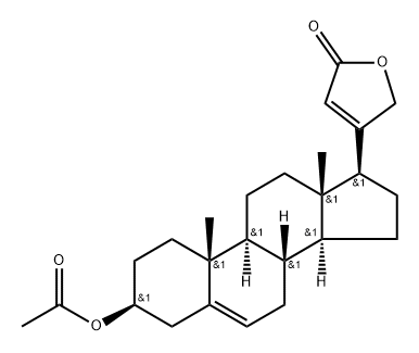 3beta-acetoxy-14alpha-carda-5,20(22)-dienolide Struktur