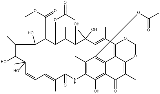 21-O-Acetyl-16-hydroxystreptovaricinoic acid methyl ester Struktur