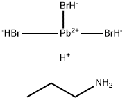 Plumbate(1-), tribromo-, hydrogen, compd. with 1-propanamine (1:1:1) Struktur