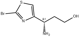 (S)-3-amino-3-(2-bromothiazol-4-yl)propan-1-ol Struktur