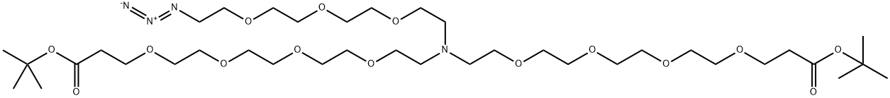 N-(Azido-PEG3)-N-bis(PEG4-Boc) Struktur