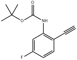 tert-butyl N-(2-ethynyl-5-fluorophenyl)carbamate Struktur