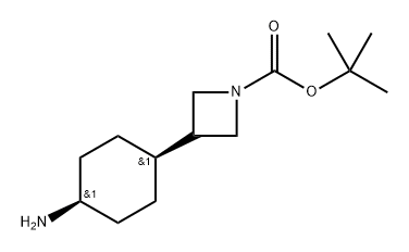 tert-butyl cis-3-(4-aminocyclohexyl)azetidine-1-carboxylate Struktur