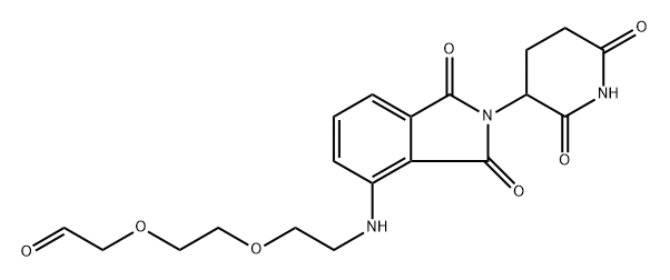 Pomalidomide-NH-PEG2-CH2CHO Struktur