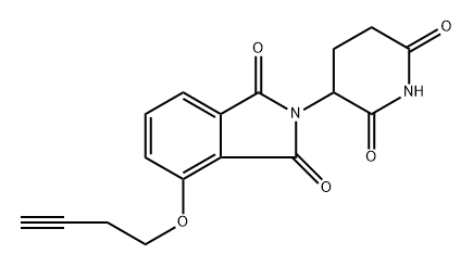 4-(丁-3-炔-1-氧基)-2-(2,6-二氧代哌啶-3-基)異吲哚啉-1,3-二酮, 2357110-34-8, 結(jié)構(gòu)式