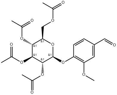 Vanillin 2',3',4',6'-O-Tetraacetyl-β-D-Glucoside Struktur