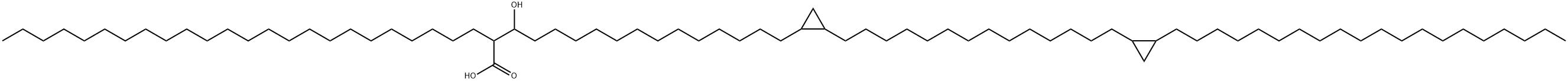 2-[14-(2-Icosylcyclopropyl)tetradecyl]-β-hydroxy-α-tetracosylcyclopropanehexadecanoic acid Struktur