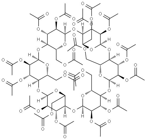 .alpha.-Cyclodextrin, octadecaacetate Struktur