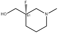 (S)-(3-Fluoro-1-methylpiperidin-3-yl)methanol Struktur