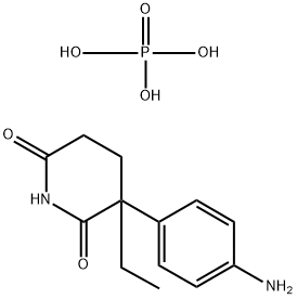 2,6-Piperidinedione, 3-(4-aminophenyl)-3-ethyl-, phosphate (1:1) Struktur