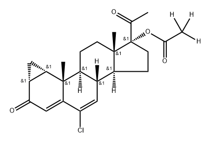 Cyproterone Acetate-d3 Struktur