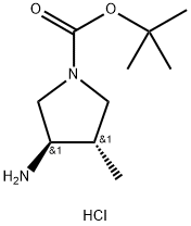 Trans-1-Boc-3-amino-4-methylpyrrolidine hydrochloride Struktur