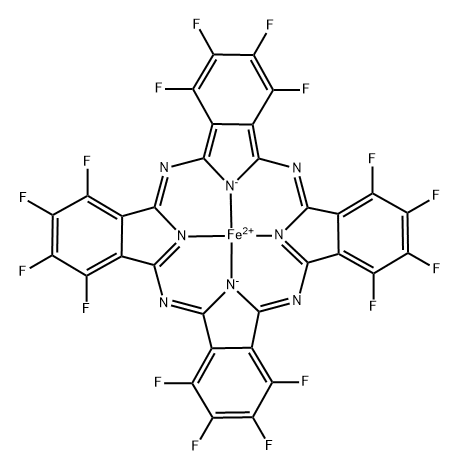 Iron(II) 1,2,3,4,8,9,10,11,15,16,17,18,22,23,24,25- hexadecafluoro-29H ,31H -phthalocyanine Struktur