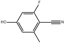 2-fluoro-4-hydroxy-6-methylbenzonitrile Struktur