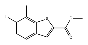 methyl 6-fluoro-7-methylbenzo[b]thiophene-2-carboxylate Struktur