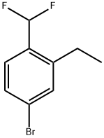 4-Bromo-1-(difluoromethyl)-2-ethylbenzene Struktur