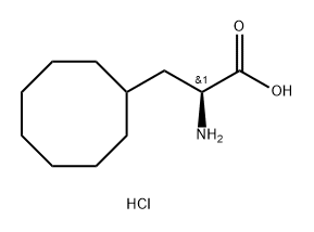 Cyclooctanepropanoic acid, α-amino-, hydrochloride (1:1), (αS)- Struktur