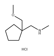 1-(1-(Methoxymethyl)cyclopentyl)methanamine hydrochloride Struktur