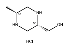 2-Piperazinemethanol, 5-methyl-, hydrochloride (1:2), (2S,5R)- Struktur