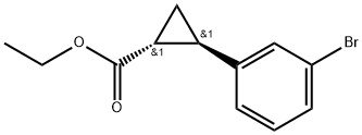 (1R,2R)-ethyl 2-(3-bromophenyl)cyclopropanecarboxylate Struktur