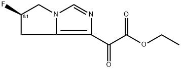 5H-Pyrrolo[1,2-c]imidazole-1-acetic acid, 6-fluoro-6,7-dihydro-α-oxo-, ethyl ester, (6R)- Struktur