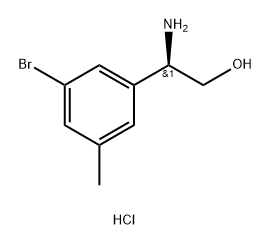 (R)-2-amino-2-(3-bromo-5-methylphenyl)ethanol hydrochloride Struktur