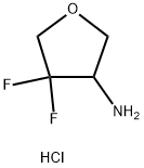 3-Furanamine, 4,4-difluorotetrahydro-, hydrochloride (1:1) Struktur