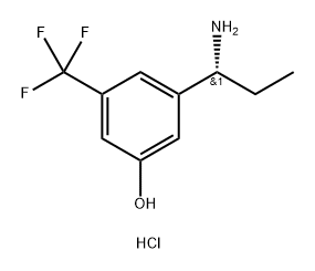 (R)-3-(1-Aminopropyl)-5-(trifluoromethyl)phenol hydrochloride Struktur