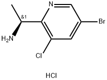 (S)-1-(5-Bromo-3-chloropyridin-2-yl)ethanamine hydrochloride Struktur