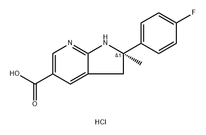 (R)-2-(4-氟苯基)-2-甲基-2,3-二氫-1H-吡咯并【2,3-B】吡啶-5-羧酸, 2412577-74-1, 結(jié)構(gòu)式