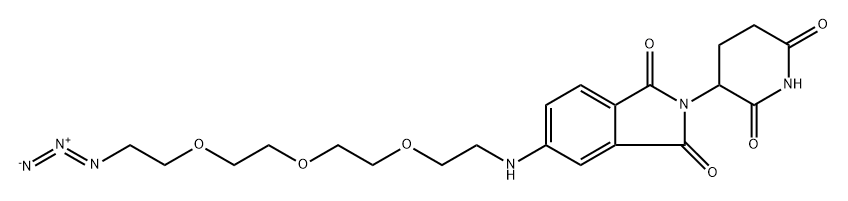 5-((2-(2-(2-(2-azidoethoxy)ethoxy)ethoxy)ethyl)amino)-2-(2,6-dioxopiperidin-3-yl)isoindoline-1,3-dione Struktur