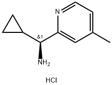 2-Pyridinemethanamine, α-cyclopropyl-4-methyl-, hydrochloride (1:1), (αS)- Struktur