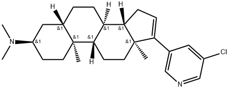 Androst-16-en-3-amine, 17-(5-chloro-3-pyridinyl)-N,N-dimethyl-, (3α,5α)- Struktur