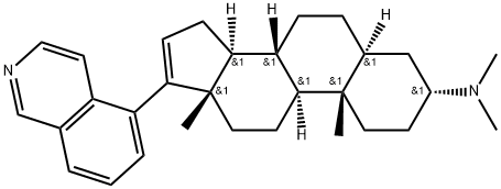 Androst-16-en-3-amine, 17-(5-isoquinolinyl)-N,N-dimethyl-, (3α,5α)- Struktur