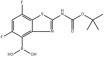 (2-((叔丁氧羰基)氨基)-5,7-二氟苯并[D]噻唑-4-基)硼酸, 2415163-54-9, 結(jié)構(gòu)式