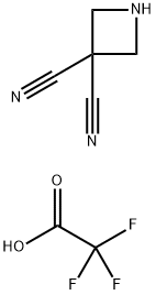 3,3-Azetidinedicarbonitrile, 2,2,2-trifluoroacetate (1:1) Struktur