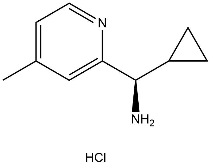 (R)-cyclopropyl(4-methylpyridin-2-yl)methanamine hydrochloride Struktur