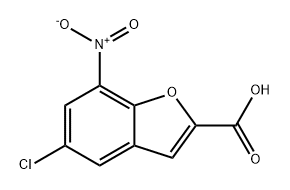 5-chloro-7-nitrobenzofuran-2-carboxylic acid Struktur